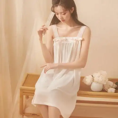 rosetree汉服睡裙夏季薄款可爱甜美吊带睡衣中国睡裙