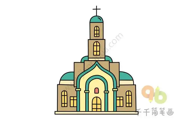 教堂简笔画2022最新欧洲风格教堂简笔画的画法
