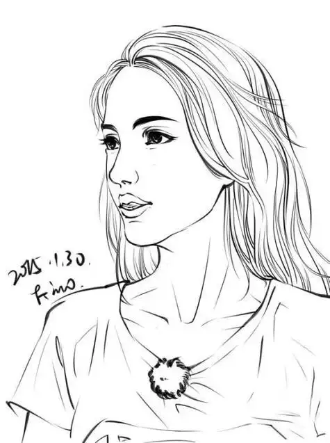 angelababy的简笔画