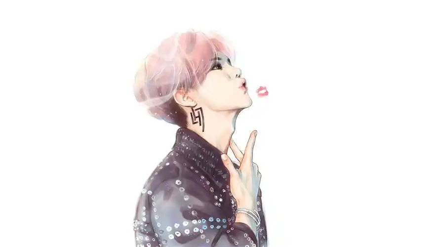 鹿晗手绘卡通明星风尚壁纸3