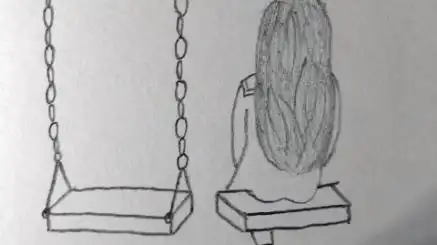 【零基础简笔画】荡秋千的女孩