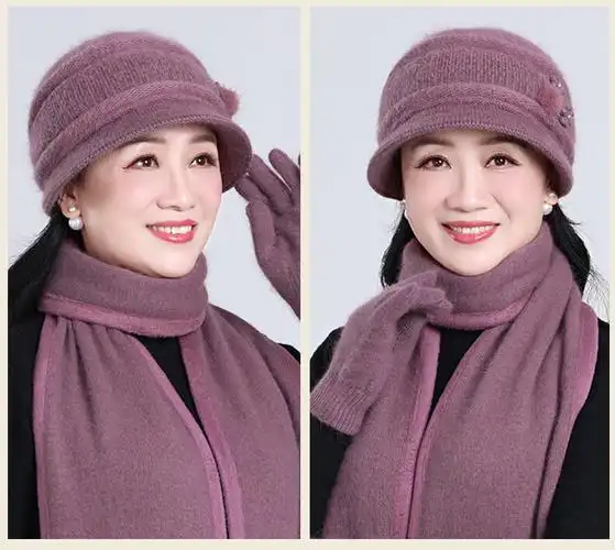 70岁老太太的帽子秋冬中老年人帽子女加绒保暖老人奶奶婆婆冬季妈妈