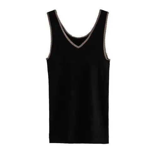 一体毛圈绒保暖背心女两面百搭加厚打底上衣显瘦无缝弹力打底衫潮