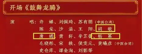 央视龙年春晚节目单杨幂咖位不敌唐嫣何炅也成春晚主持人