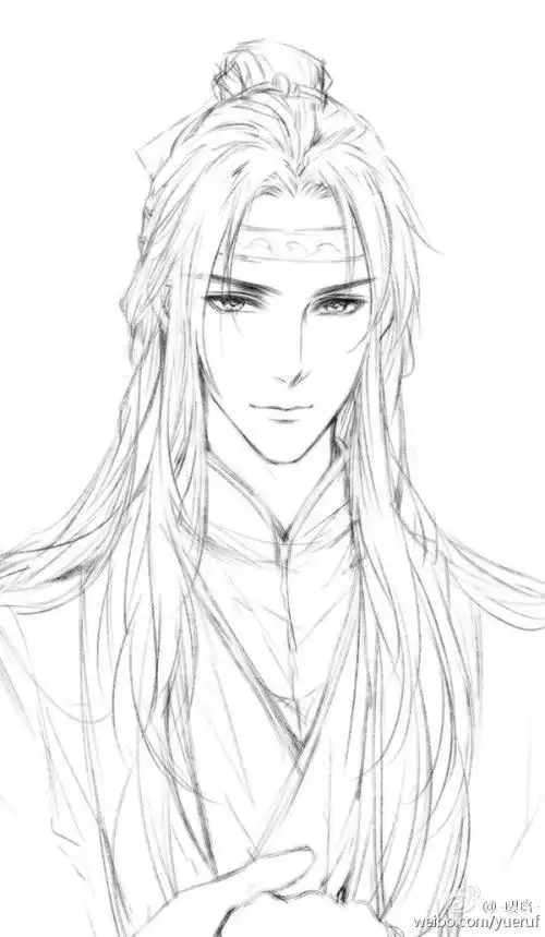 素描图片大全未收录 古风人物简笔画动漫人物简笔画古风男帅气古风