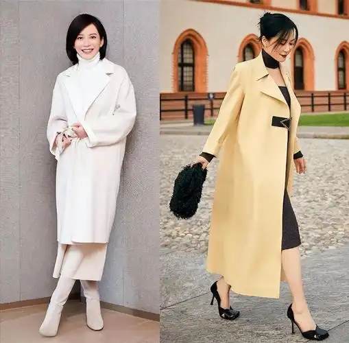 俞飞鸿亲身示范大衣不配打底裤发不过肩53岁都没大妈感