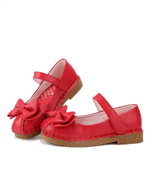 女童红色公主鞋