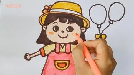 简笔画打卡,一起画可爱小女孩