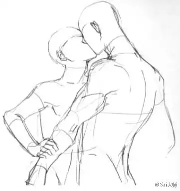 收集   点赞  评论  #sai资源库# 动漫人体姿势的练习素材,从侧面到