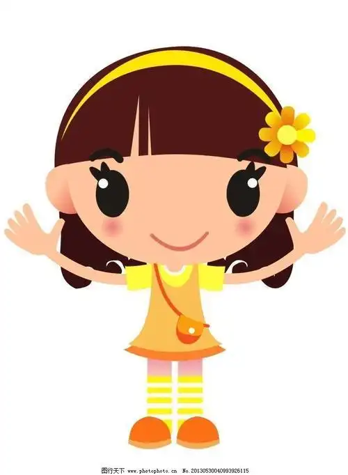 卡通女娃娃简笔画彩色 简笔画图片大全-普车都