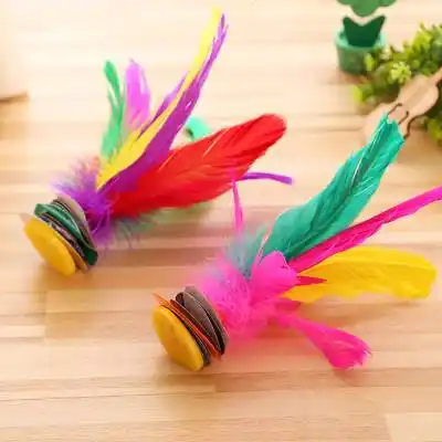 羽毛毽子健身儿童小学生耐踢比赛专用花毽成人毽子