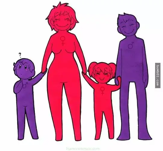 10种生物如果变成人类进行繁殖交配…的可爱插画!