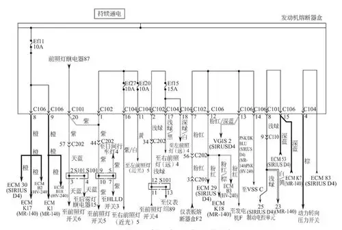 汽车电源系统电路图识读