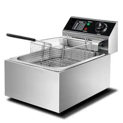 宝康商用电炸炉6l油炸锅炸炉电油炸炉单缸加厚油炸机炸鸡炸薯条机