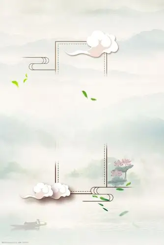 清明时节背景 古风 山水 清明 清明时节 清明节 文艺 清新 简约 淡雅