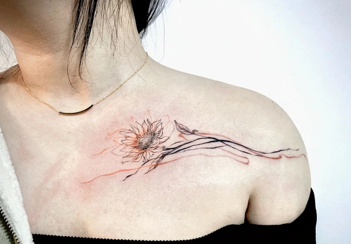 最新向日葵纹身图案大全男女向日葵纹身的含义9