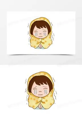 卡通手绘天气寒冷元素