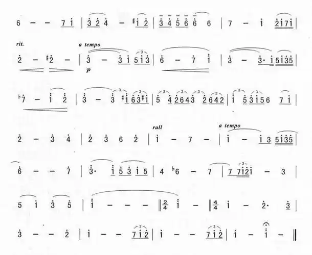 沉思(萨克斯简谱)