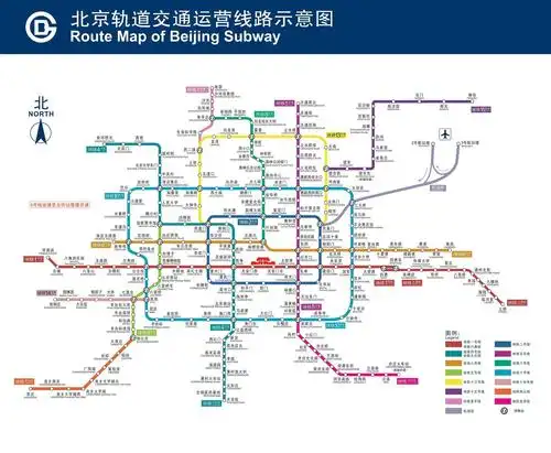 北京轨道交通运营线路图