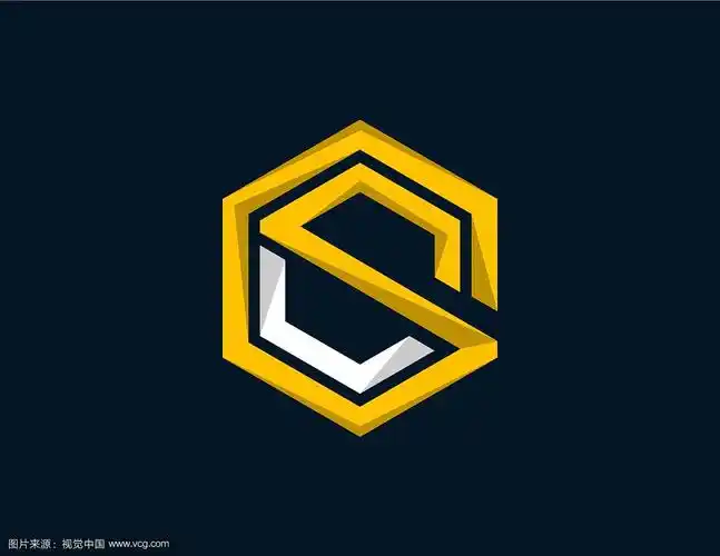 字母cs轮廓六边形标志设计