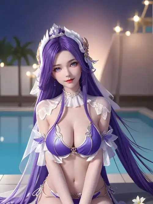 王者荣耀森下士大乔花嫁比基尼ai图集绘画二次元手机电脑高清壁纸