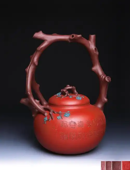 【当代 范洪泉制 毛国强刻 大东坡提梁】拍卖品_图片_价格_鉴赏_紫砂