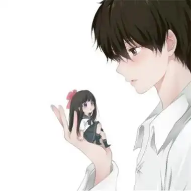 一男一女手绘动漫情头图片高清 精选优质好看的微信手绘情头_情侣头像