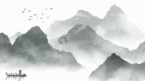gif动态图片下载,该gif动态图片标题为水墨山水gif,编号:401048940
