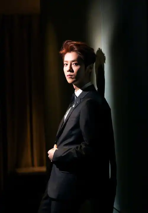 鹿晗黑色西装俊朗绅士写真图片39