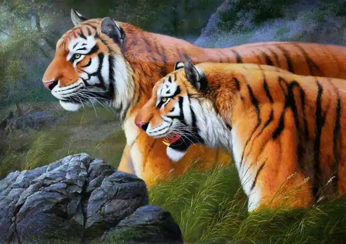 朝鲜精品动物油画 保证纯手绘