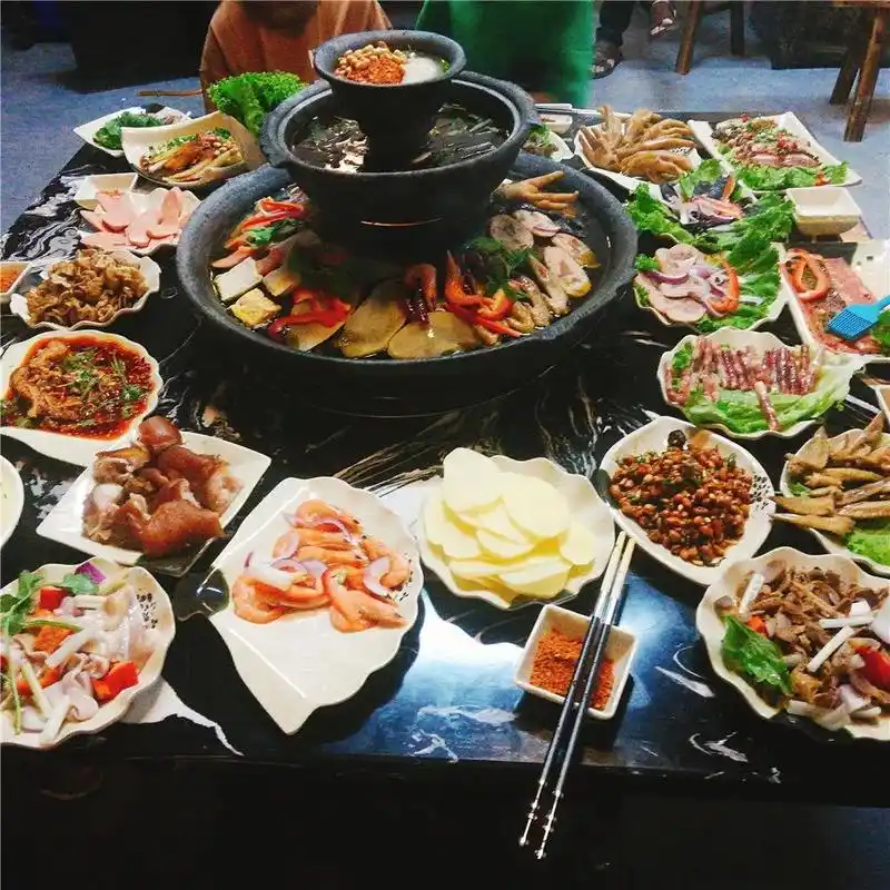 六龙活油豆干烙锅58元抢购原价170元套餐!_食材