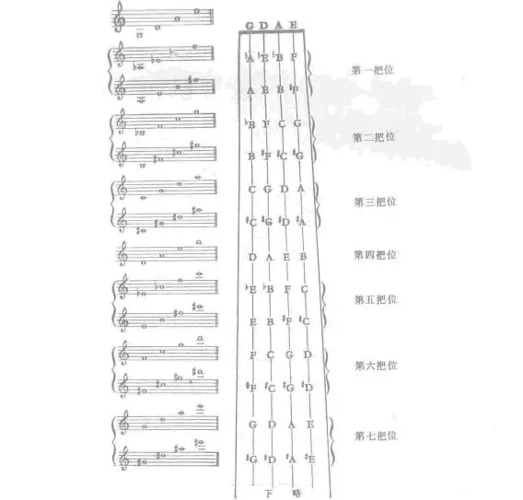 小提琴的把位划分琴界网曹氏提琴