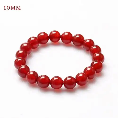 天然红玛瑙手链女生日礼物手串男送礼礼品财运珠子三圈佛珠红色玛瑙
