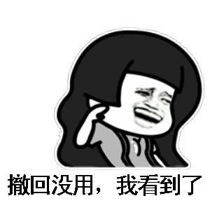 撤回消息的动图文字表情包