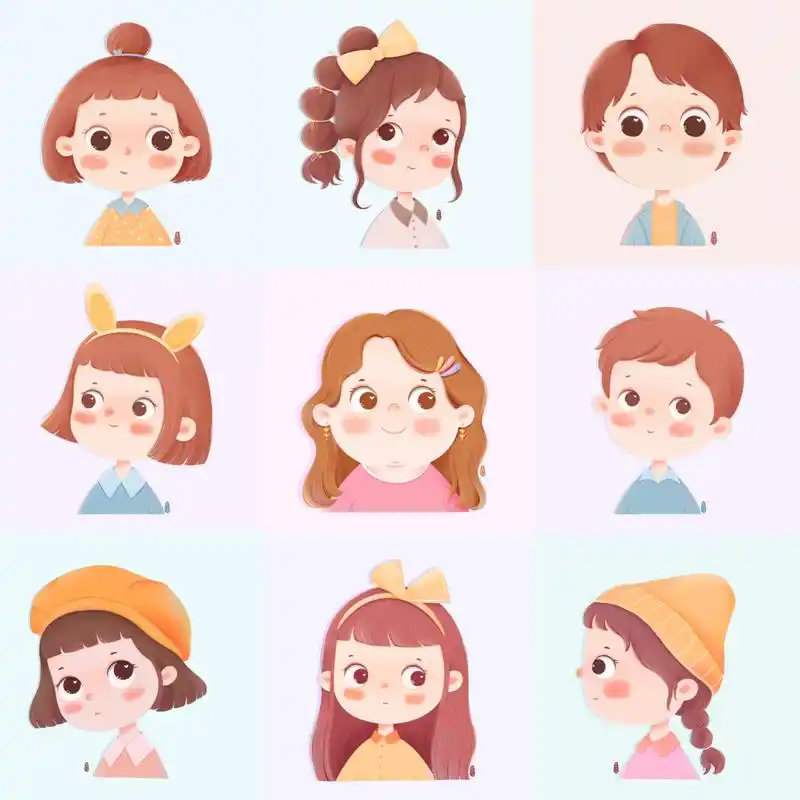 萌娃头像-可爱头像 可爱头像-萌娃头像-插画头像-头像-情侣头像 06