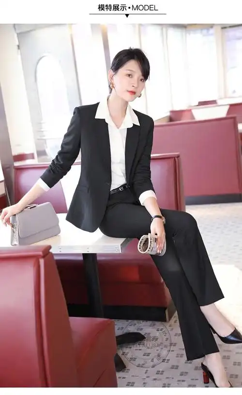 伊雅露莎职业装女装小西装套装新款韩版时尚修身外套面试正装工作服