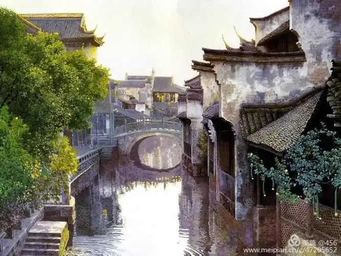 江南古镇绘画鉴赏