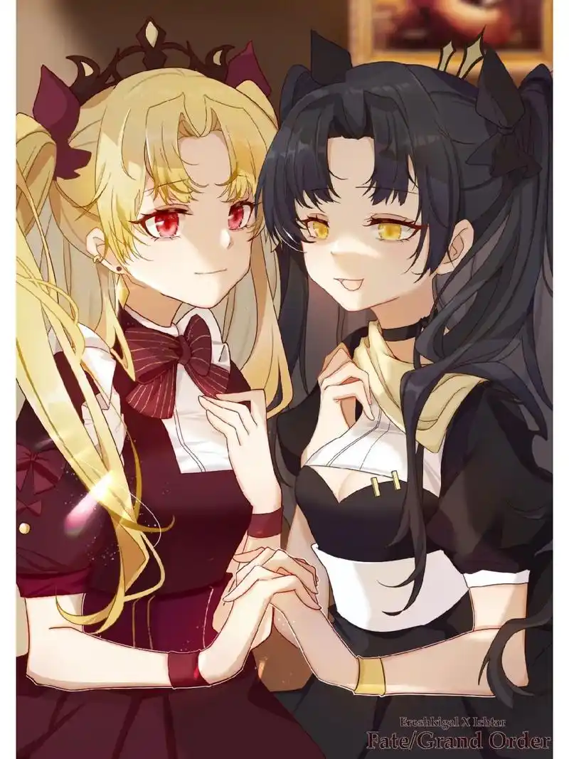 双人可爱背景图 来看看嘛 适合给闺蜜做微信背景图哦