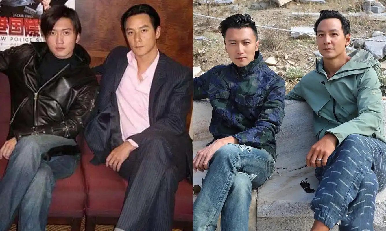 吴彦祖和谢霆锋20年后再同框,两人摆同款pose,容颜丝毫未改!