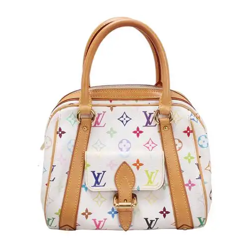 [9.0新]路易威登lv女士白三彩手提包a60616001