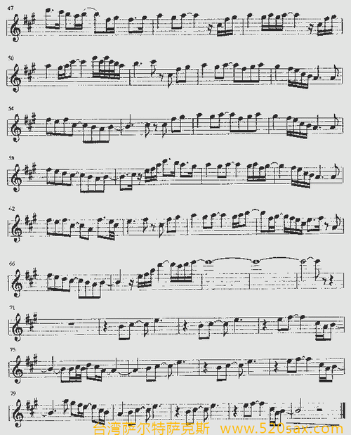 求中音萨克斯《回家》完整版五线谱,简谱