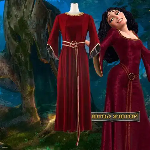 葛索妈妈长发公主乐佩cos魔发奇缘动漫扮演民族服装