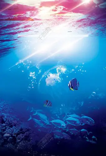 广告背景 >海底素材保湿海报 千图网提供精美好看的广告背景图片素材