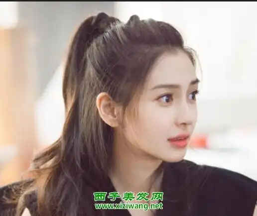杨颖的半扎马尾怎么扎 女生漂亮半扎马尾发型扎法教程_马尾辫发型