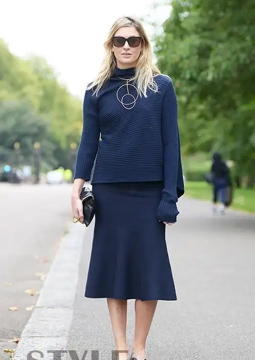 一身蓝装,潮人博主分享的穿搭经典