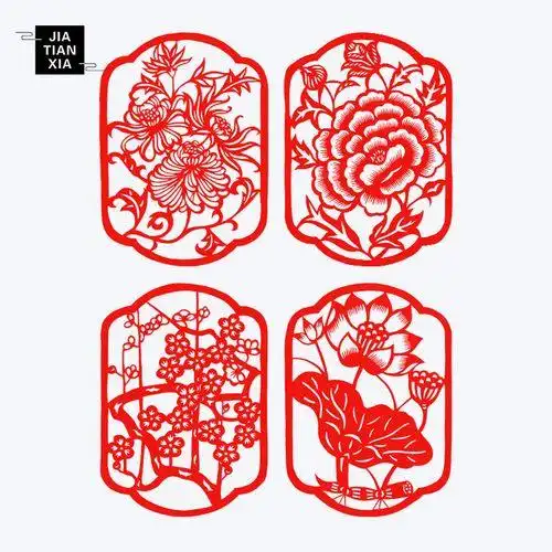 图案底稿手工刻纸中国风镂空图样打印模板素材a4专用纸材料包华夏剪纸