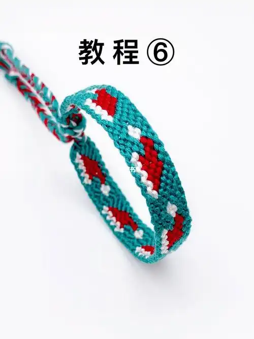 圣诞小红帽手绳编法教程六