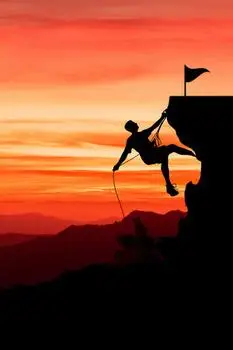 简约大气积极向上攀登商务背景