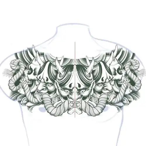 般若 适合花胸和半背#纹身手稿  #纹身  #纹身刺青  #洗纹身  #传统