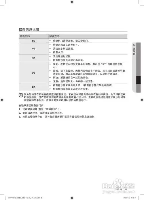 三星wf0600nhm滚筒洗衣机使用说明书:[3]